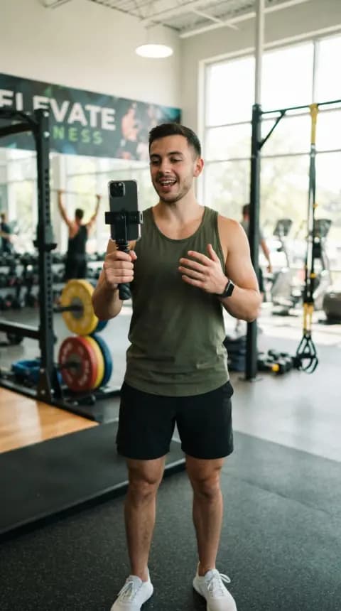 Creator with Karaoke-style captions